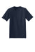 Hanes 5170 Mens EcoSmart Short Sleeve Crewneck T-Shirt Heather Navy Blue Flat Front