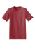 Hanes 5170 Mens EcoSmart Short Sleeve Crewneck T-Shirt Heather Red Flat Front