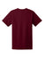 Hanes 5170 Mens EcoSmart Short Sleeve Crewneck T-Shirt Maroon Flat Back