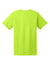 Hanes 5170 Mens EcoSmart Short Sleeve Crewneck T-Shirt Safety Green Flat Back