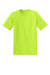 Hanes 5170 Mens EcoSmart Short Sleeve Crewneck T-Shirt Safety Green Flat Front