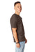 Hanes 5180/518T Mens Beefy-T Short Sleeve Crewneck T-Shirt Heather Brown Model Side