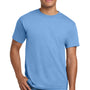 Hanes Mens Beefy-T Short Sleeve Crewneck T-Shirt - Carolina Blue