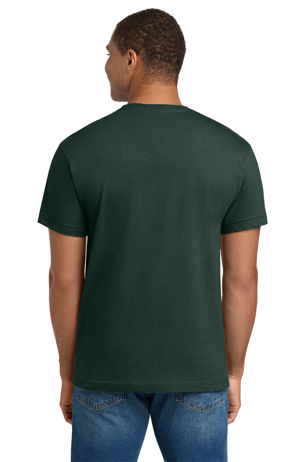 Hanes 5180/518T Mens Beefy-T Short Sleeve Crewneck T-Shirt Deep Forest Green Model Back