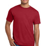 Hanes Mens Beefy-T Short Sleeve Crewneck T-Shirt - Deep Red