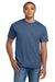 Hanes 5180/518T Mens Beefy-T Short Sleeve Crewneck T-Shirt Denim Blue Model Front