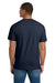 Hanes 5180/518T Mens Beefy-T Short Sleeve Crewneck T-Shirt Heather Navy Blue Model Back