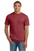 Hanes 5180/518T Mens Beefy-T Short Sleeve Crewneck T-Shirt Heather Red Model Front