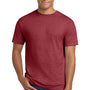 Hanes Mens Beefy-T Short Sleeve Crewneck T-Shirt - Heather Red