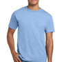 Hanes Mens Beefy-T Short Sleeve Crewneck T-Shirt - Light Blue