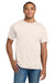 Hanes 5180/518T Mens Beefy-T Short Sleeve Crewneck T-Shirt Natural Model Front