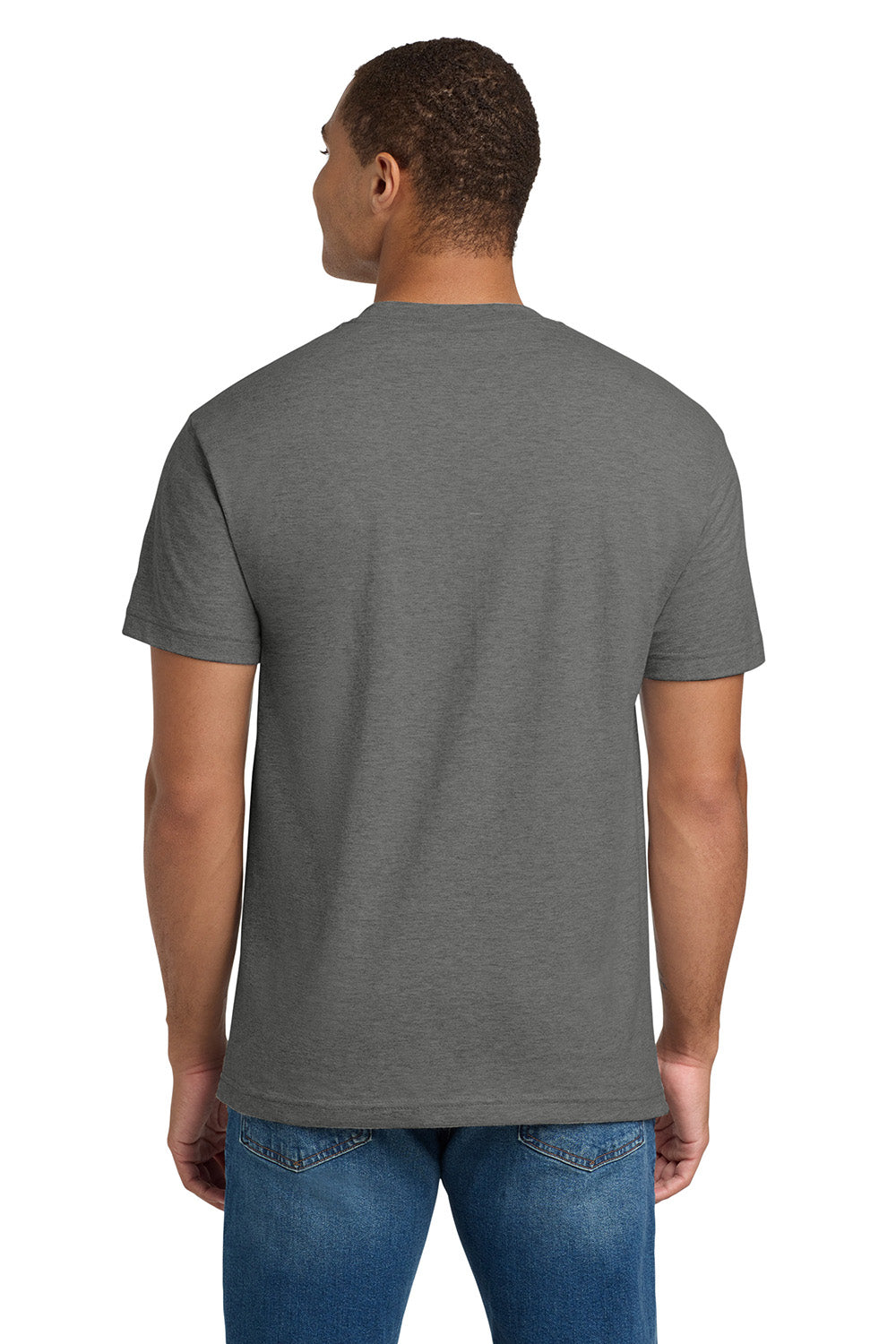 Hanes 5180/518T Mens Beefy-T Short Sleeve Crewneck T-Shirt Oxford Grey Model Back