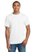 Hanes 5180/518T Mens Beefy-T Short Sleeve Crewneck T-Shirt White Model Front