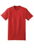 Hanes 5180/518T Mens Beefy-T Short Sleeve Crewneck T-Shirt Athletic Red Flat Front