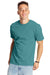 Hanes 5180/518T Mens Beefy-T Short Sleeve Crewneck T-Shirt Clay Green Model Front