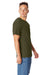 Hanes 5180/518T Mens Beefy-T Short Sleeve Crewneck T-Shirt Heather Military Green Model Side