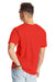 Hanes 5180/518T Mens Beefy-T Short Sleeve Crewneck T-Shirt Poppy Red Model Back