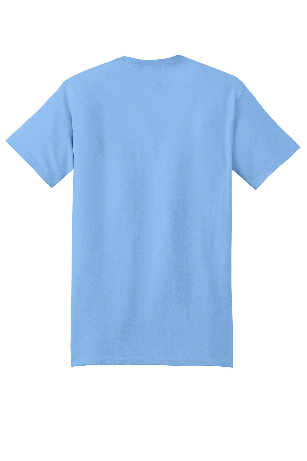 Hanes 5180/518T Mens Beefy-T Short Sleeve Crewneck T-Shirt Carolina Blue Flat Back