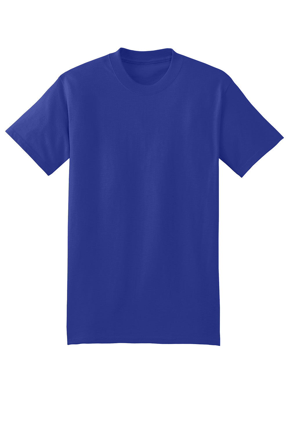 Hanes 5180/518T Mens Beefy-T Short Sleeve Crewneck T-Shirt Deep Royal Blue Flat Front