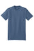 Hanes 5180/518T Mens Beefy-T Short Sleeve Crewneck T-Shirt Denim Blue Flat Front