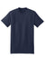 Hanes 5180/518T Mens Beefy-T Short Sleeve Crewneck T-Shirt Navy Blue Flat Front