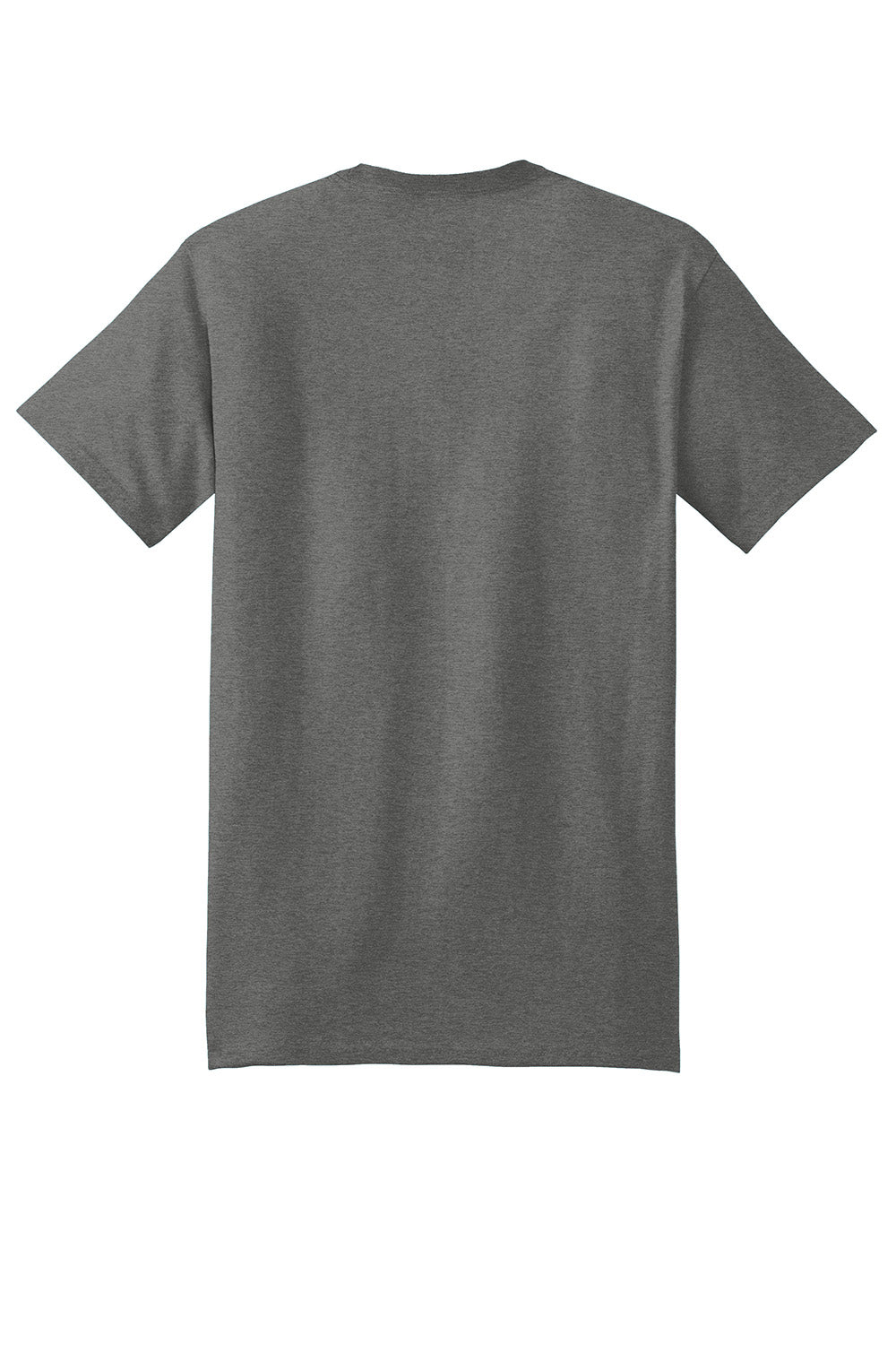 Hanes 5180/518T Mens Beefy-T Short Sleeve Crewneck T-Shirt Oxford Grey Flat Back