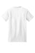 Hanes 5180/518T Mens Beefy-T Short Sleeve Crewneck T-Shirt White Flat Back