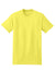 Hanes 5180/518T Mens Beefy-T Short Sleeve Crewneck T-Shirt Yellow Flat Front