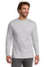 Hanes 5186 Mens Beefy-T Long Sleeve Crewneck T-Shirt Ash Grey Model Front