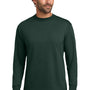 Hanes Mens Beefy-T Long Sleeve Crewneck T-Shirt - Deep Forest Green