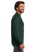 Hanes 5186 Mens Beefy-T Long Sleeve Crewneck T-Shirt Deep Forest Green Model Side