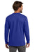 Hanes 5186 Mens Beefy-T Long Sleeve Crewneck T-Shirt Deep Royal Blue Model Back