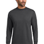 Hanes Mens Beefy-T Long Sleeve Crewneck T-Shirt - Smoke Grey