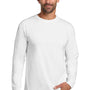 Hanes Mens Beefy-T Long Sleeve Crewneck T-Shirt - White