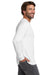 Hanes 5186 Mens Beefy-T Long Sleeve Crewneck T-Shirt White Model Side