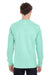 Hanes 5186 Mens Beefy-T Long Sleeve Crewneck T-Shirt Clean Mint Green Model Back