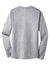 Hanes 5186 Mens Beefy-T Long Sleeve Crewneck T-Shirt Light Steel Grey Flat Back