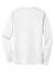 Hanes 5186 Mens Beefy-T Long Sleeve Crewneck T-Shirt White Flat Back