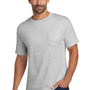 Hanes Mens Beefy-T Short Sleeve Crewneck T-Shirt w/ Pocket - Ash Grey