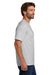 Hanes 5190/5190P Mens Beefy-T Short Sleeve Crewneck T-Shirt w/ Pocket Ash Grey Model Side