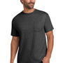 Hanes Mens Beefy-T Short Sleeve Crewneck T-Shirt w/ Pocket - Heather Charcoal Grey