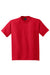 Hanes 5190/5190P Mens Beefy-T Short Sleeve Crewneck T-Shirt w/ Pocket Deep Red Flat Front