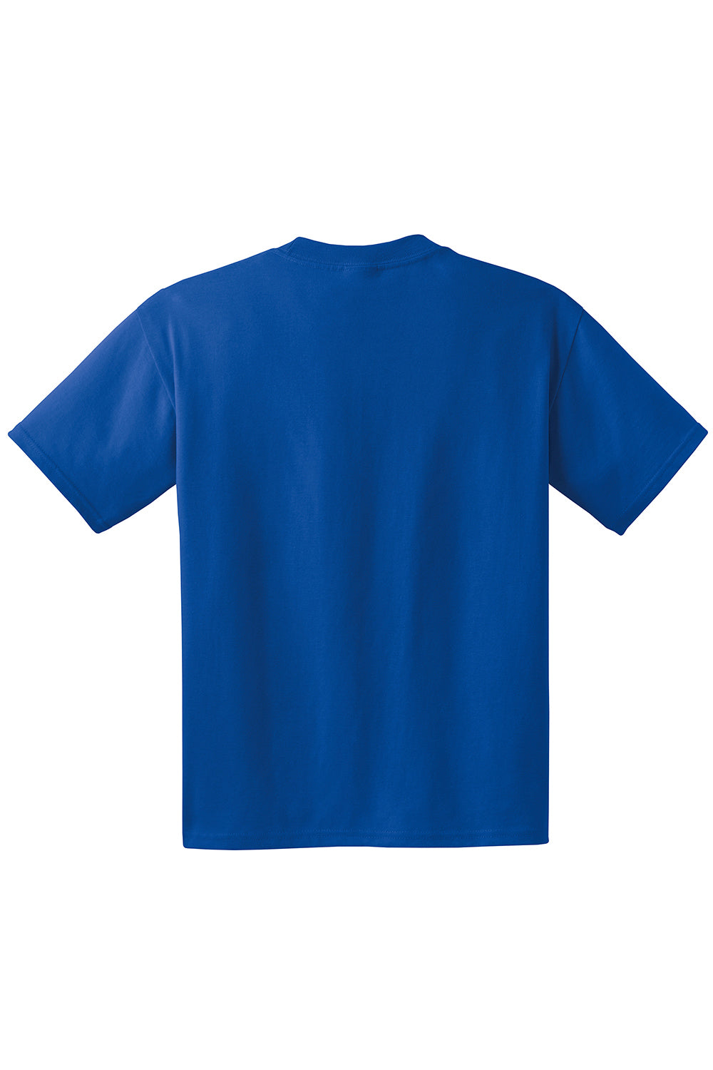 Hanes 5190/5190P Mens Beefy-T Short Sleeve Crewneck T-Shirt w/ Pocket Deep Royal Blue Flat Back