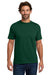 Hanes 5190/5190P Mens Beefy-T Short Sleeve Crewneck T-Shirt w/ Pocket Deep Forest Green Model Front