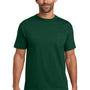 Hanes Mens Beefy-T Short Sleeve Crewneck T-Shirt w/ Pocket - Deep Forest Green