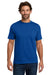 Hanes 5190/5190P Mens Beefy-T Short Sleeve Crewneck T-Shirt w/ Pocket Deep Royal Blue Model Front