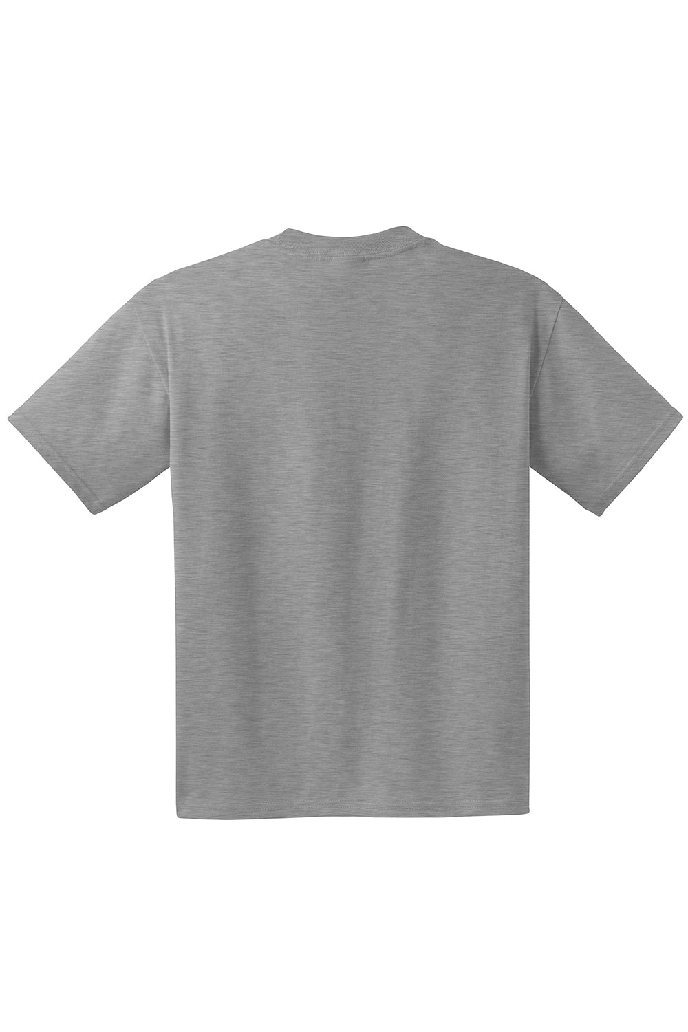 Hanes 5190/5190P Mens Beefy-T Short Sleeve Crewneck T-Shirt w/ Pocket Light Steel Grey Flat Back