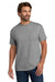 Hanes 5190/5190P Mens Beefy-T Short Sleeve Crewneck T-Shirt w/ Pocket Light Steel Grey Model Front