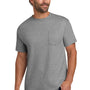 Hanes Mens Beefy-T Short Sleeve Crewneck T-Shirt w/ Pocket - Light Steel Grey