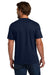 Hanes 5190/5190P Mens Beefy-T Short Sleeve Crewneck T-Shirt w/ Pocket Navy Blue Model Back